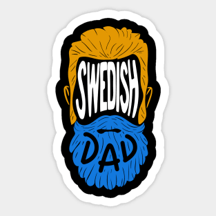 Swedish Dad - Vintage Beard Gift Sticker